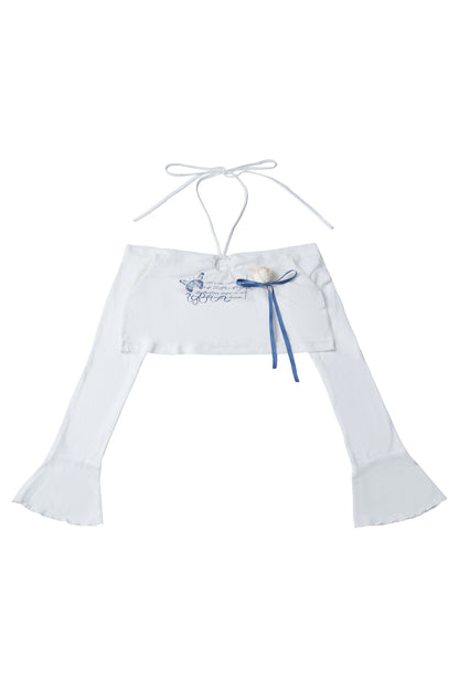 Butterfly Island ensemble robe en dentelle irrégulière avec haut à épaules dénudées