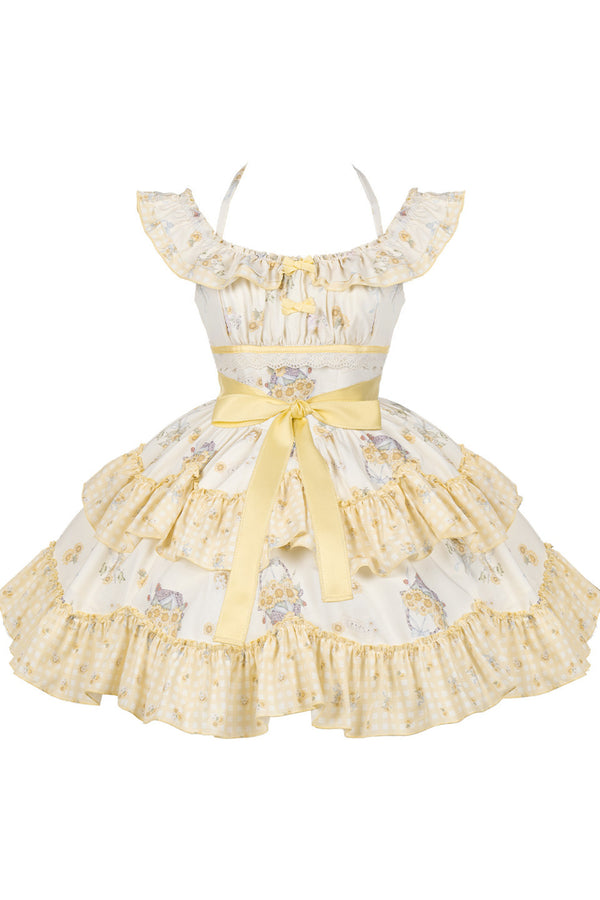Sunflower Garden Ruffle Dress Set