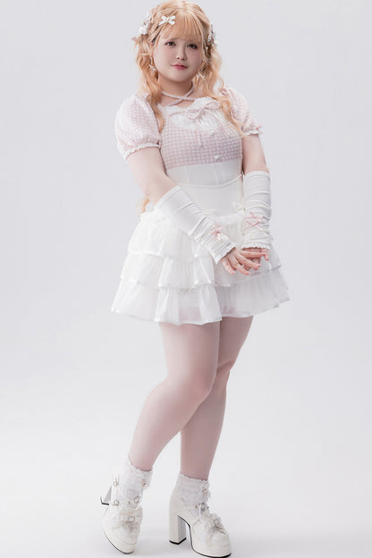 Conjunto idol con volante de estilo muñeca