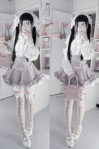High-Waisted Puffy Cake Skirt Set