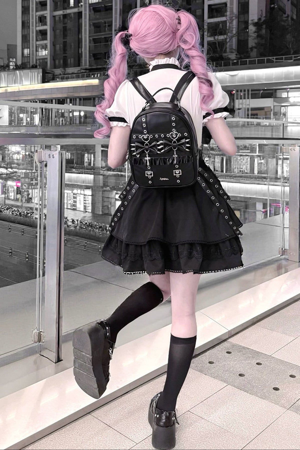 Studded Tote Backpack