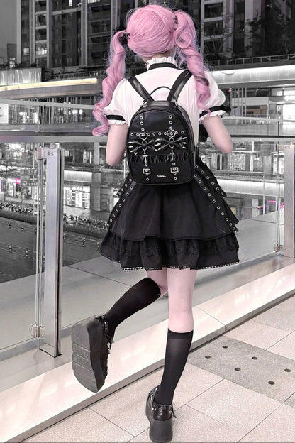 Studded Tote Backpack