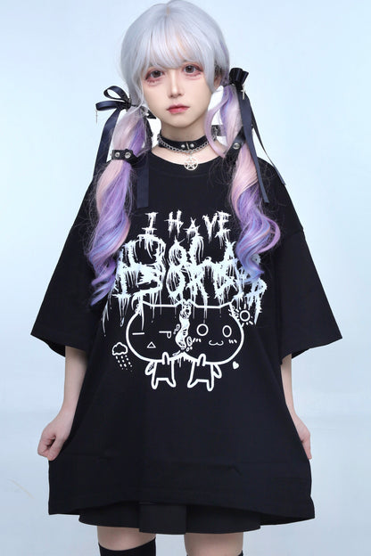 病みかわツインキャットTシャツ