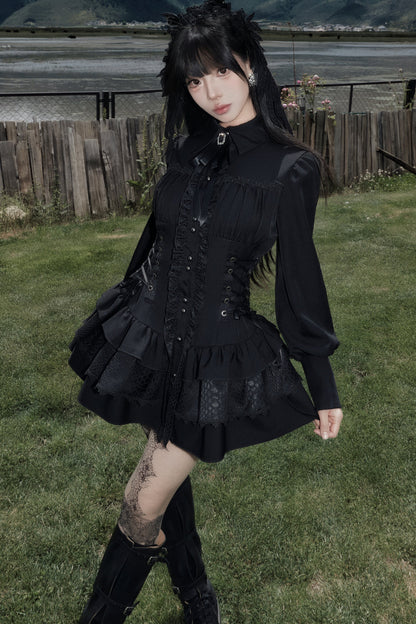 Gothic Patchwork Corset Dress