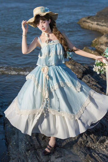 Twin Camisole And Irregular Hem Skirt Set-Up