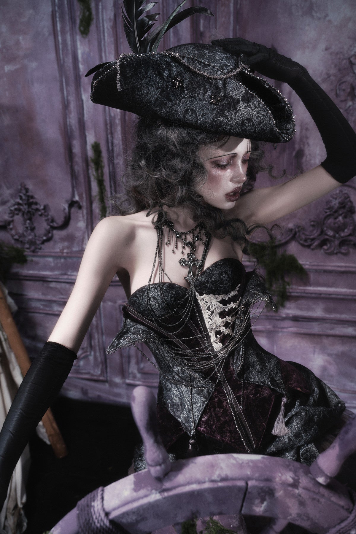 Gothic Purple Corset Dress