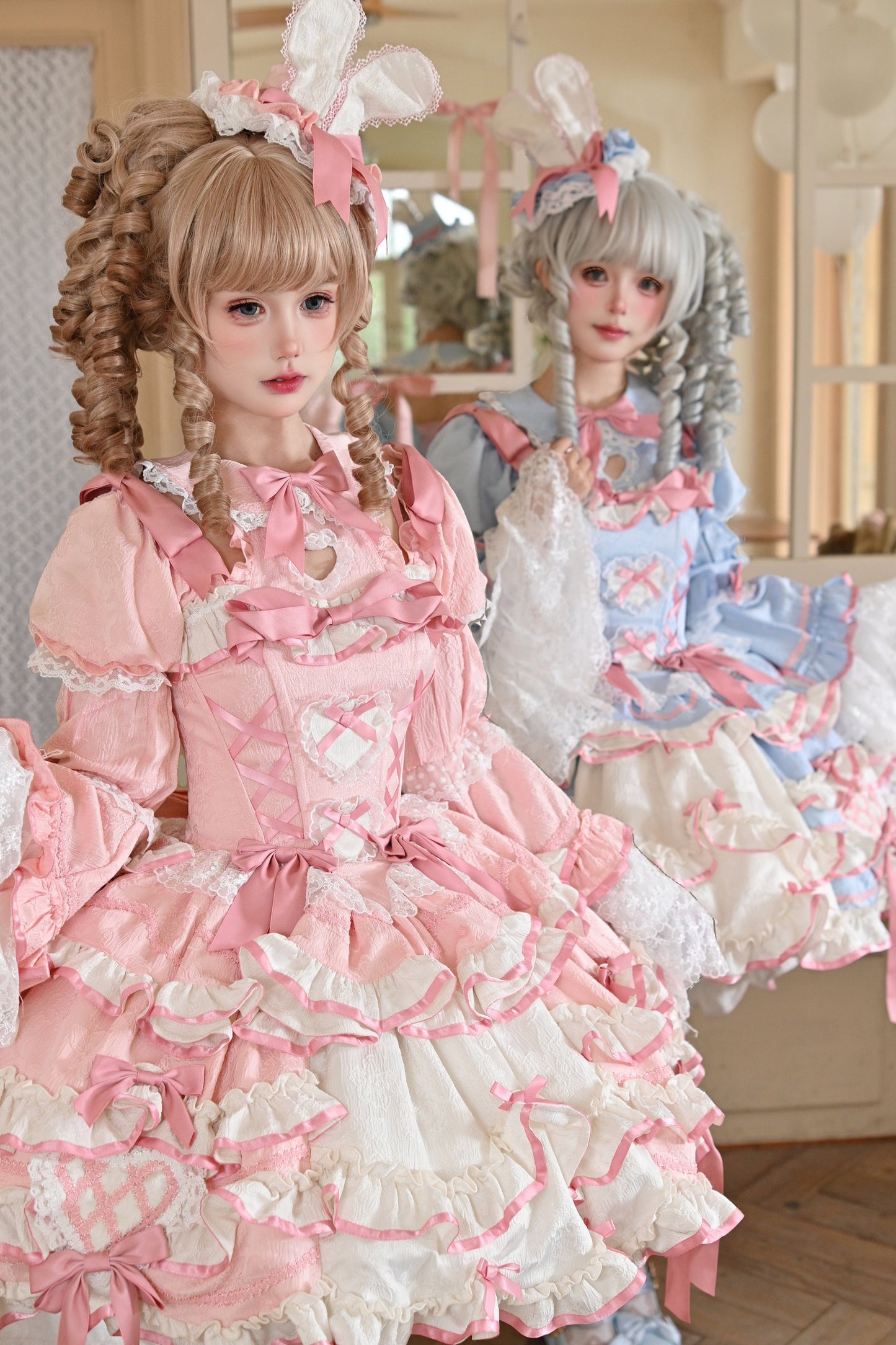 パステルうさぎ姫ロリータワンピース