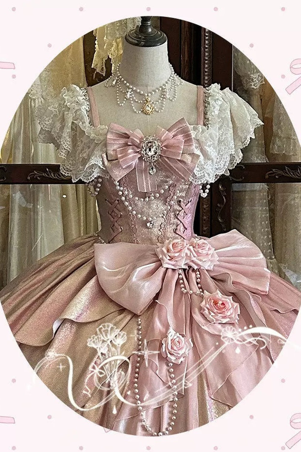 ローズリボンロイヤルプリンセスドレス