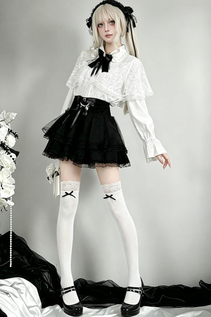 Subculture Lace Shirt & Skirt Set-Up