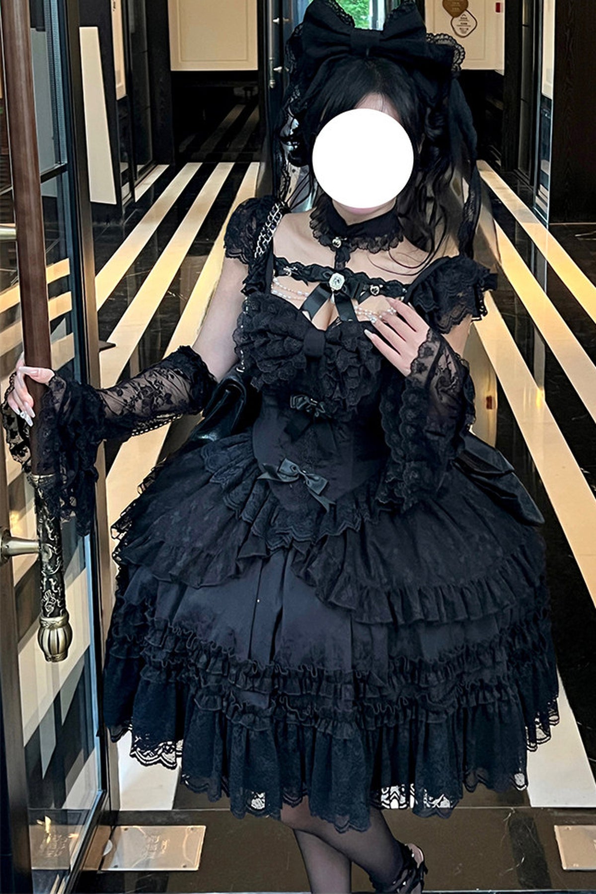 Black & White Angel Bridal Dress