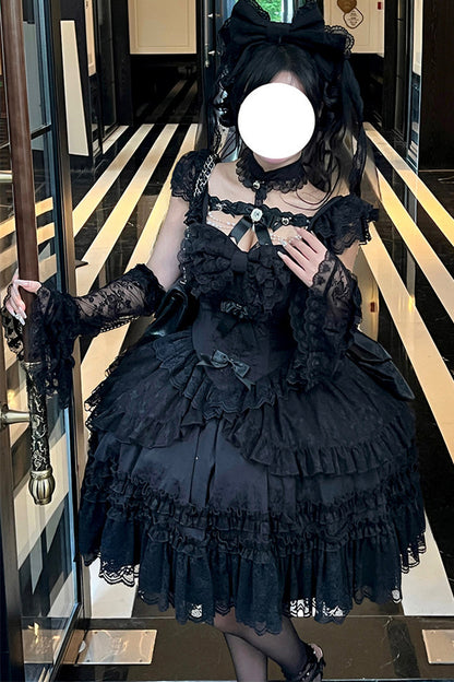 Black & White Angel Bridal Dress