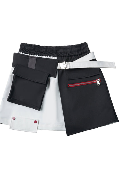 Galaxy Leap Color-Block Functional Jacket With Skirt Badge and Pants Set-Up