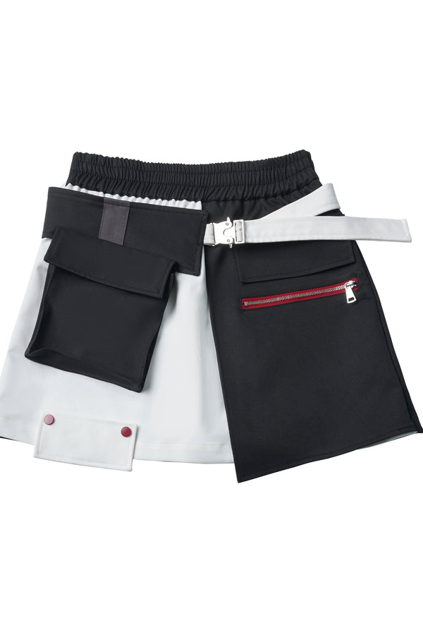 Galaxy Leap Color-Block Functional Jacket With Skirt Badge and Pants Set-Up