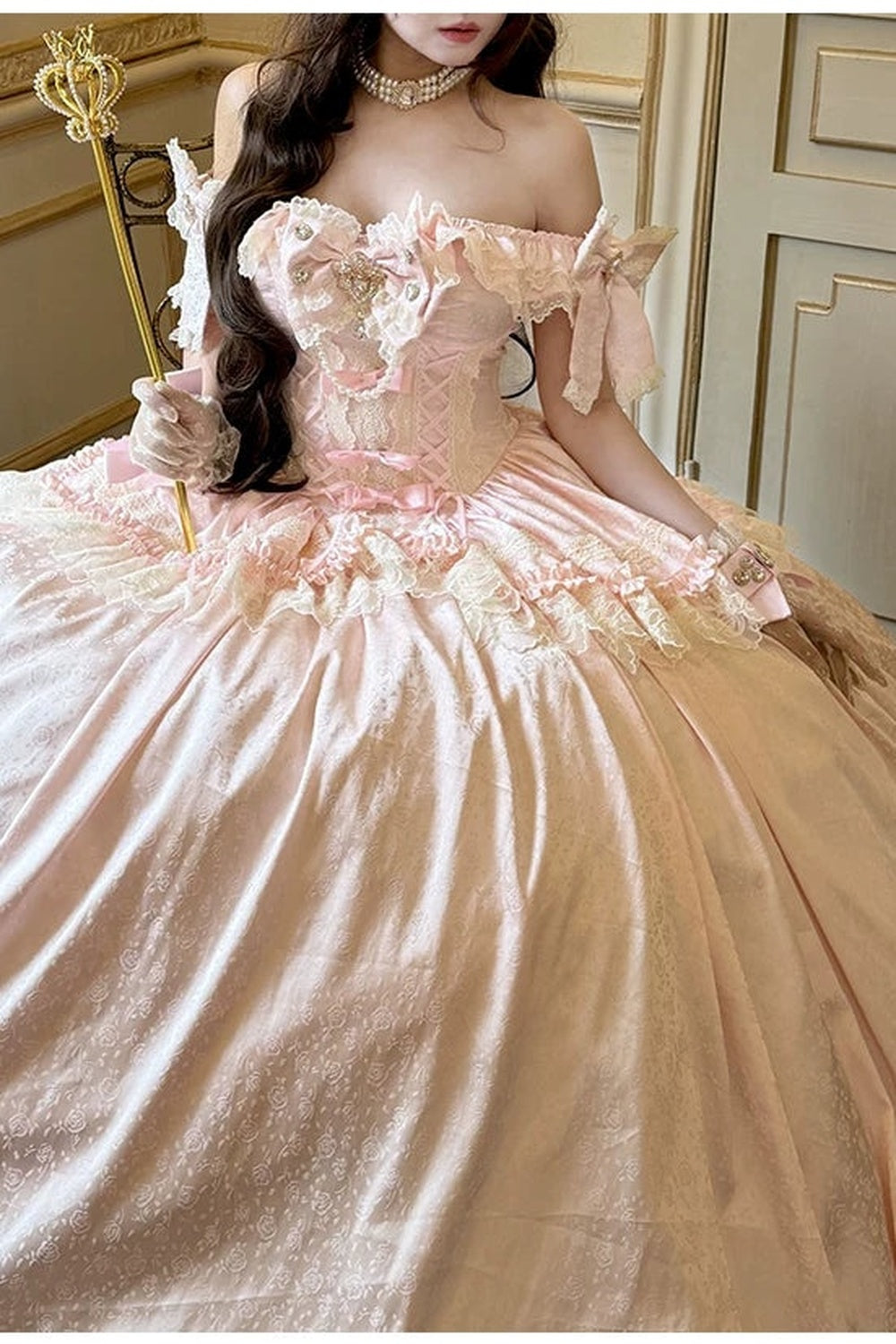 Pink Bow Gown+Accessesory
