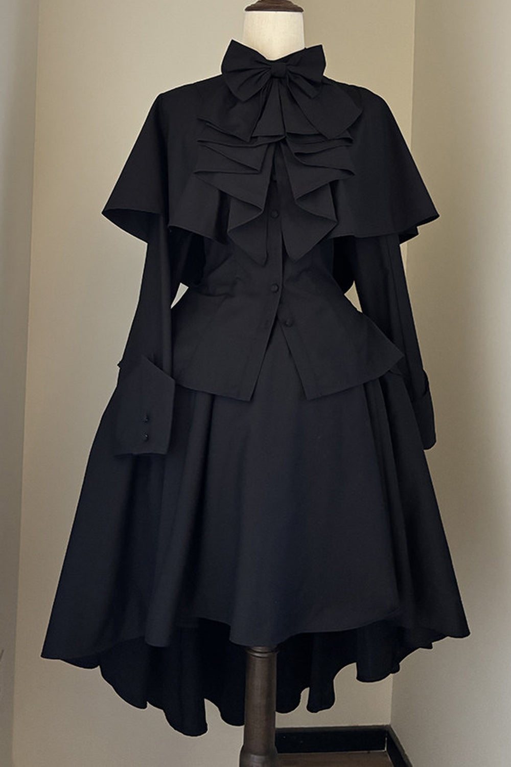 Gothic Long-Sleeved Shawl Shirt