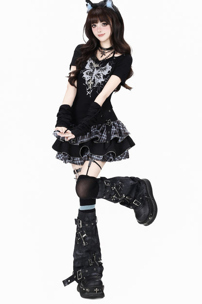 Punk Safety Pin Leg Warmers