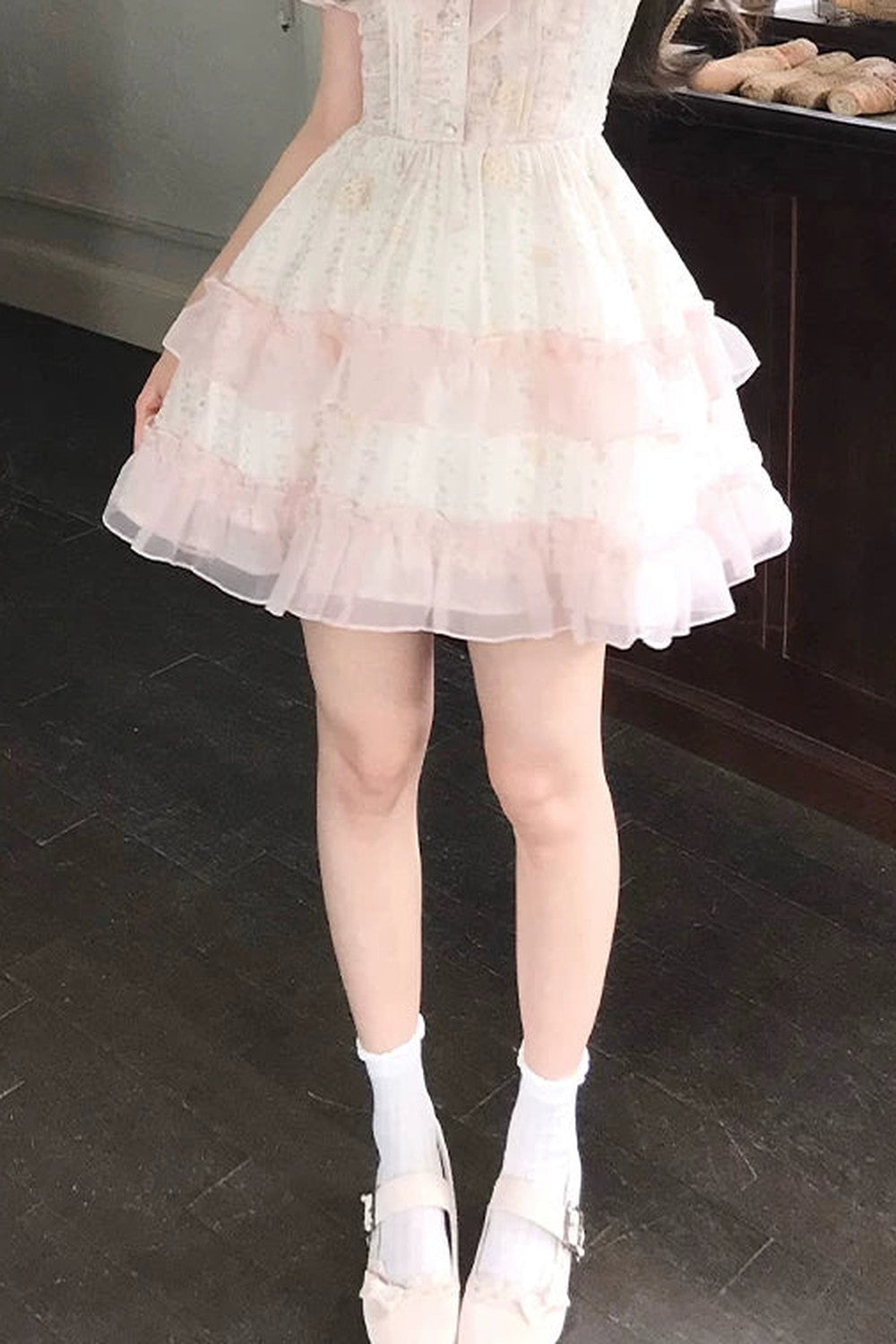 Pink Floral Doll Collar Dress