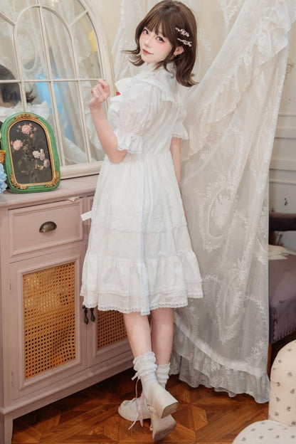 White Lace Lolita Dress