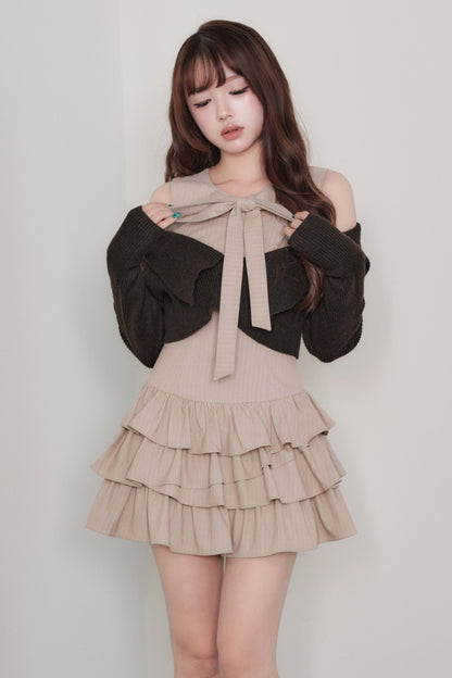 Multi-Layered Knit Top and Dress Set