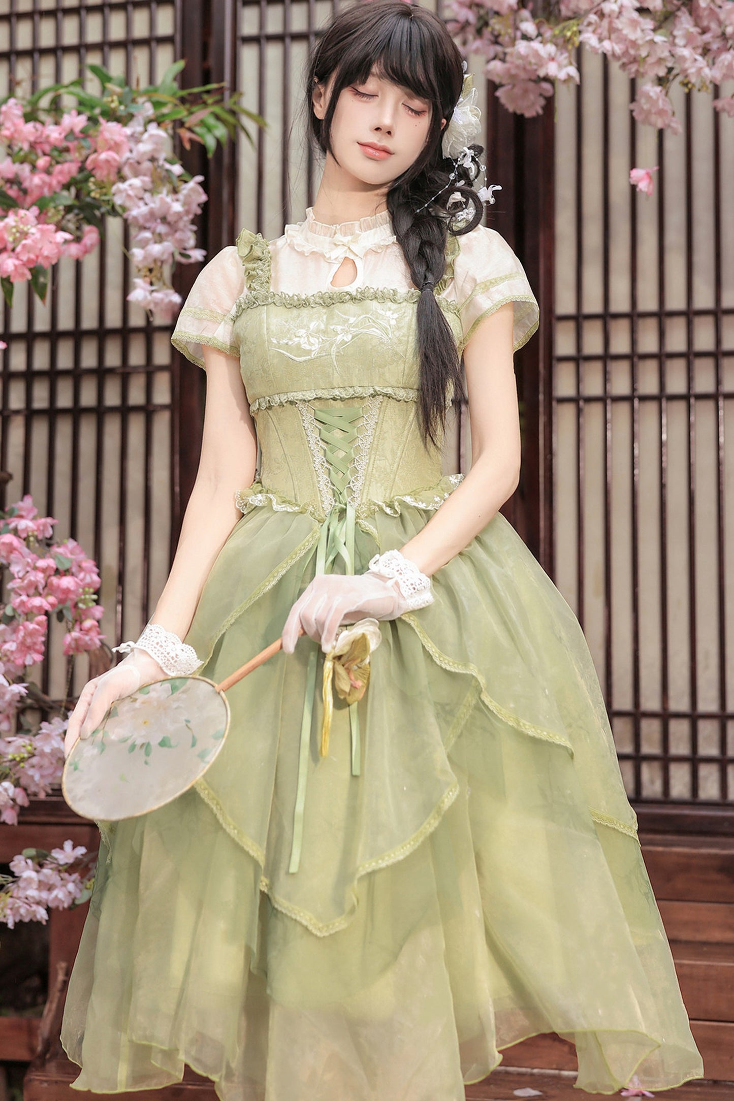 Robe de princesse chinoise romantique + accessoires