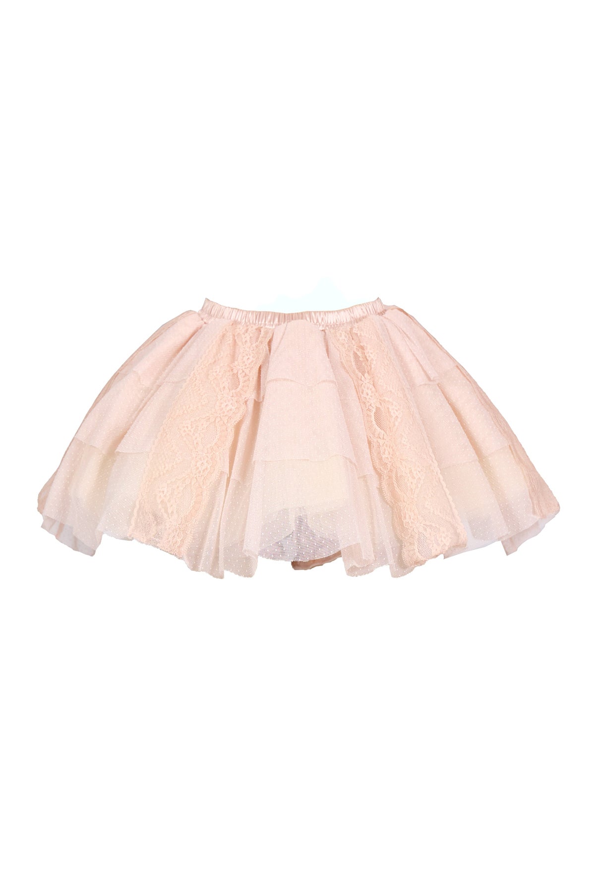 Pink Mesh Lace Skirt