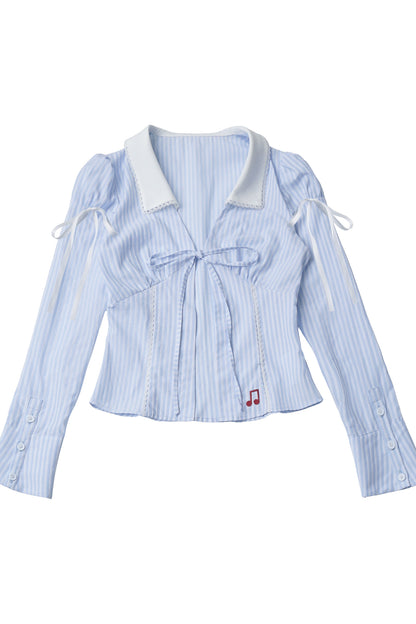 Vintage Strings Lace Double-Layered Suspender Dress Shirt Set-Up