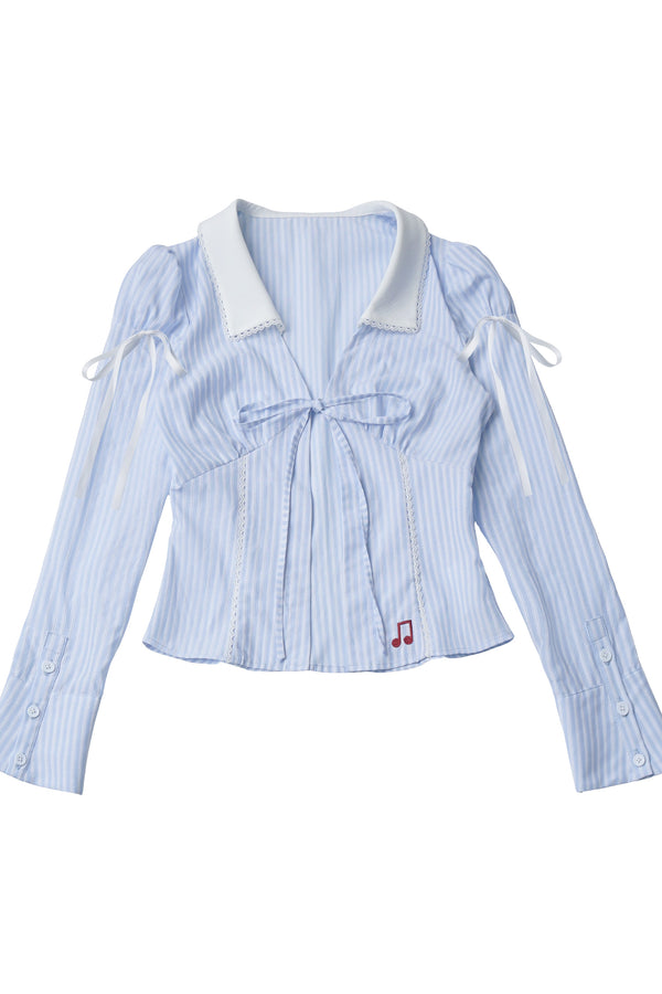 Vintage Strings Lace Double-Layered Suspender Dress Shirt Set-Up