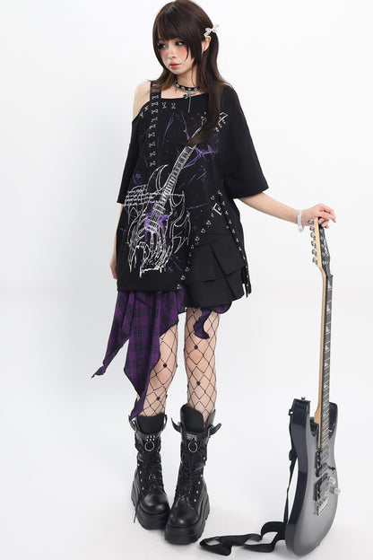 Cat Irregular Loose T-shirt