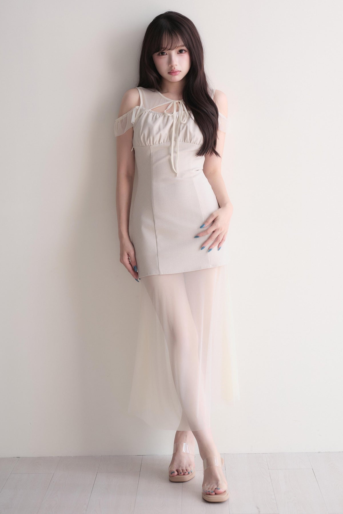 Elegant Sheer Layered Maxi Dress