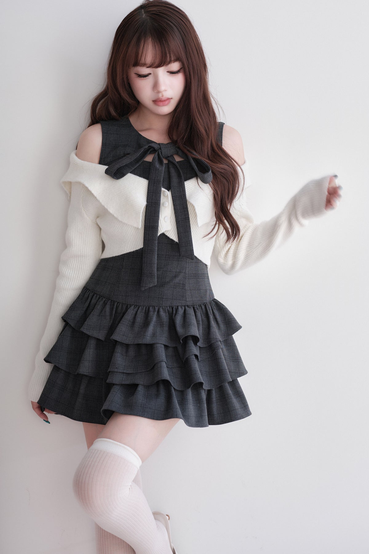 Multi-Layered Knit Top and Dress Set