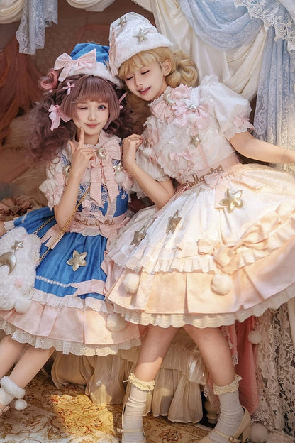 Completo da abito Lolita rosa «Good Morning»