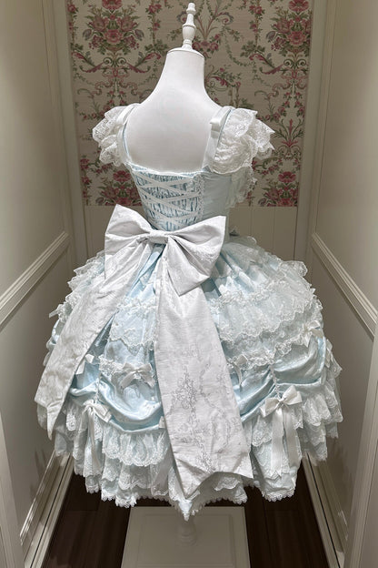 Silk Satin Doll-Like JSK Strap Dress