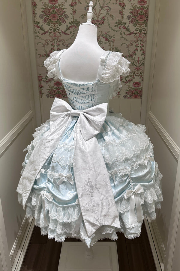 Silk Satin Doll-Like JSK Strap Dress