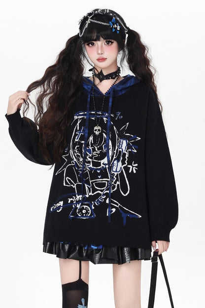 Punk-Puppen-Oversize-Hoodie