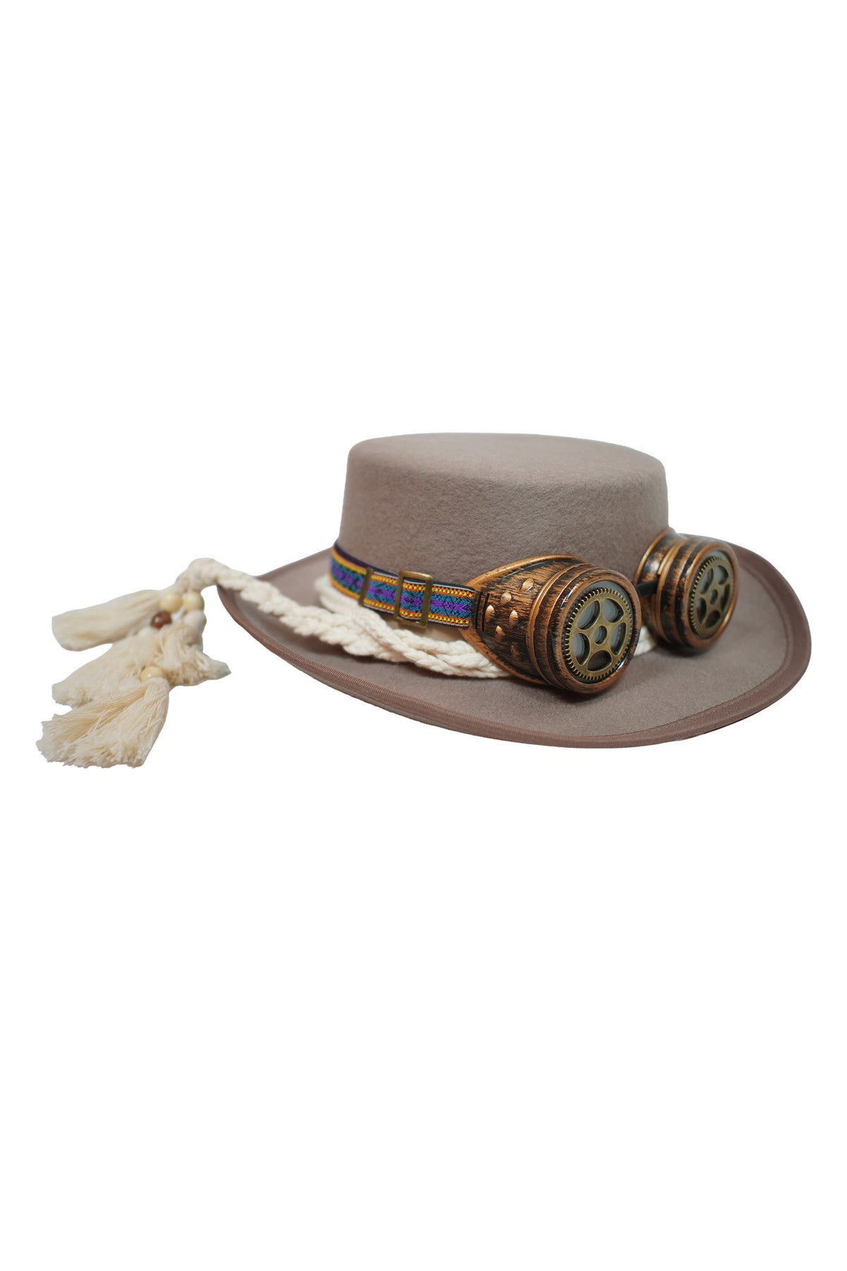 Steampunk Goggles Wide Brim Hat