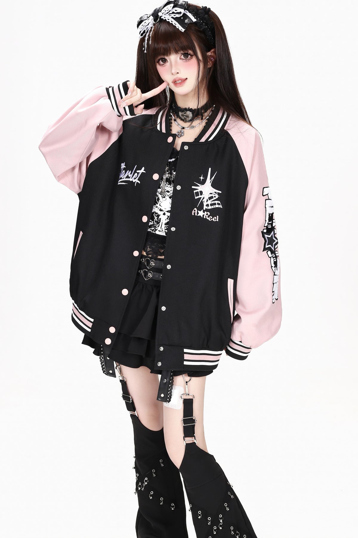 Retro Embroidered Varsity Jacket