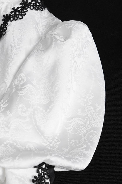 Chemise gothique à laçage et manches princesse
