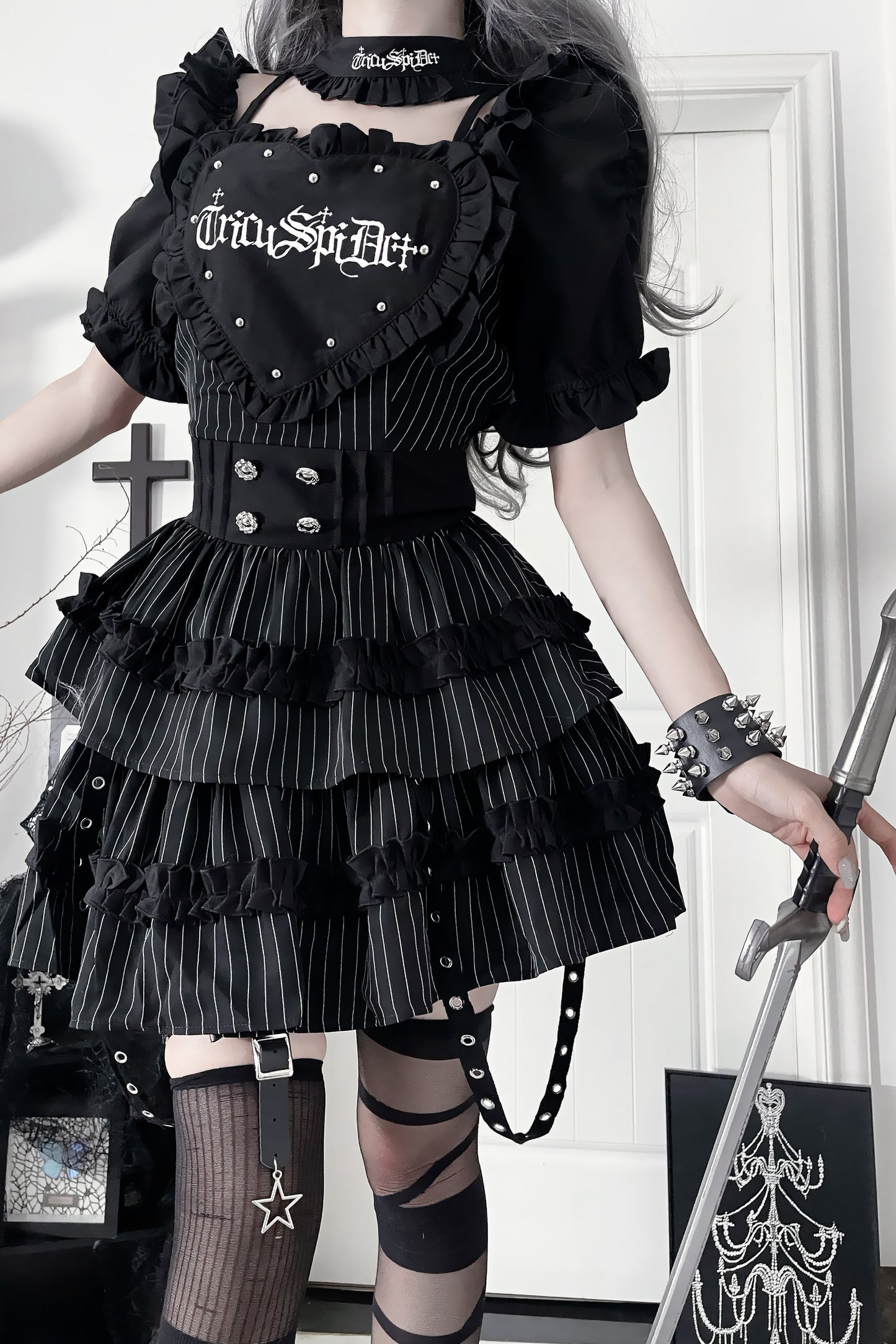 Subculture Gothic Print Dress