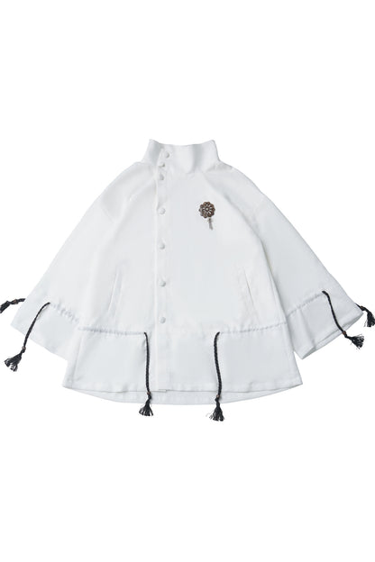 Ensemble veste et jupe au design vert et blanc, nouveau style chinois