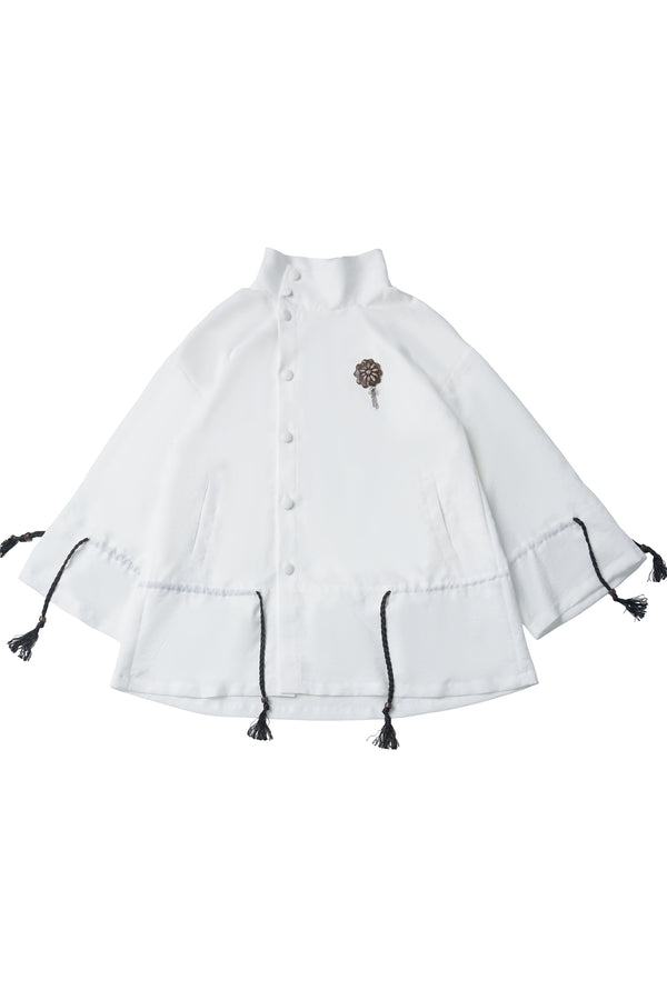 New Chinese Style Green White Design Jacket Skirt Set-Up