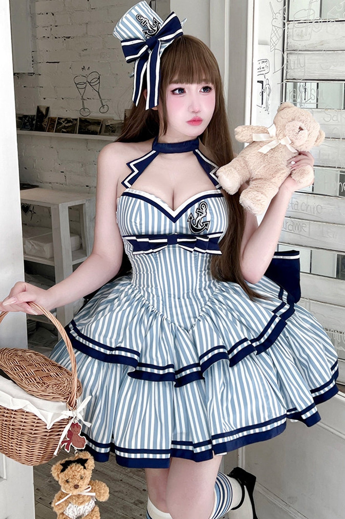 マリンストライププリンセスドレス