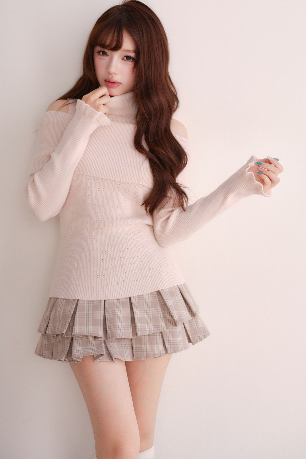 Off-Shoulder Shawl Pullover Sweater