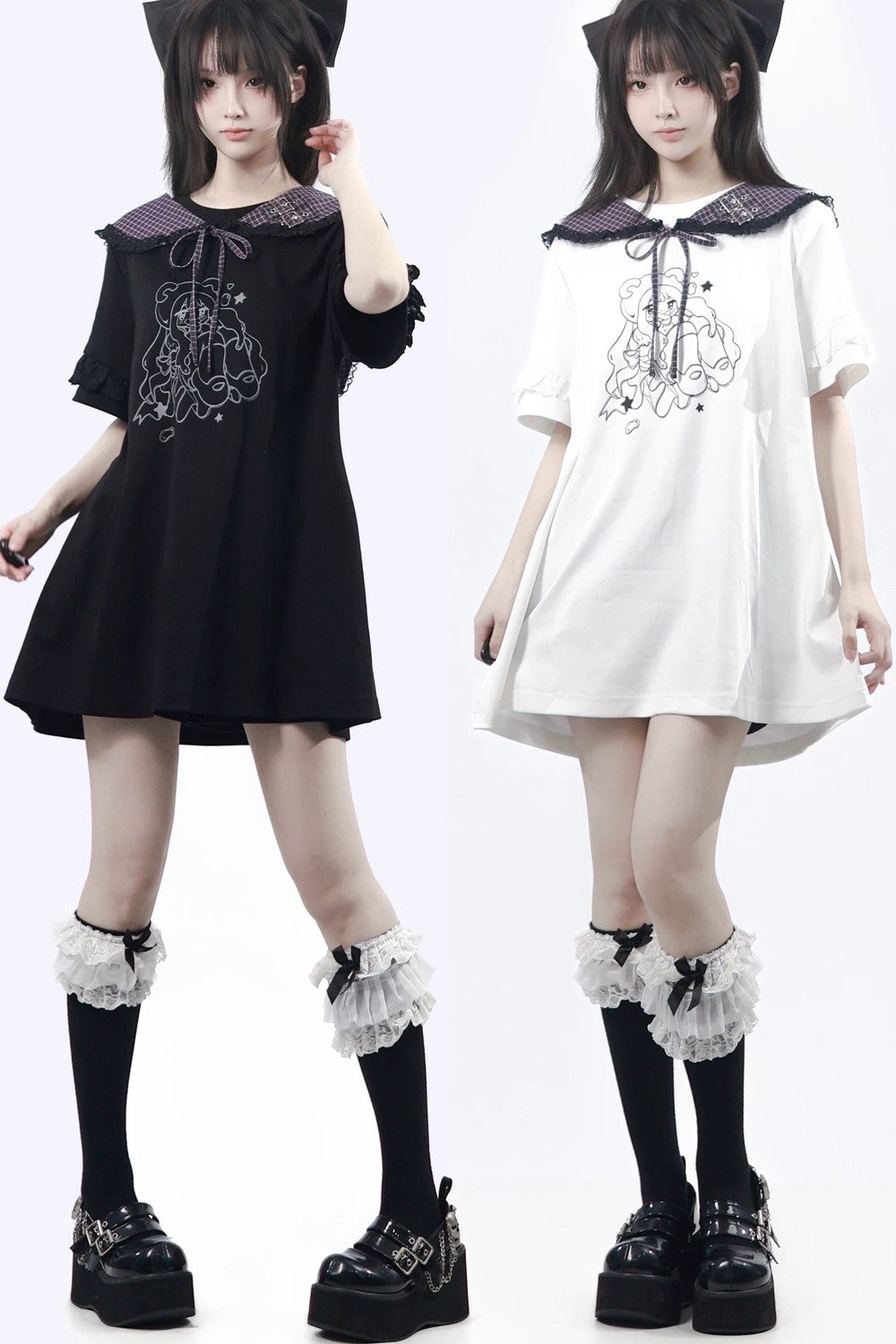 Grape Oolong T-Shirt Dress + Accessories