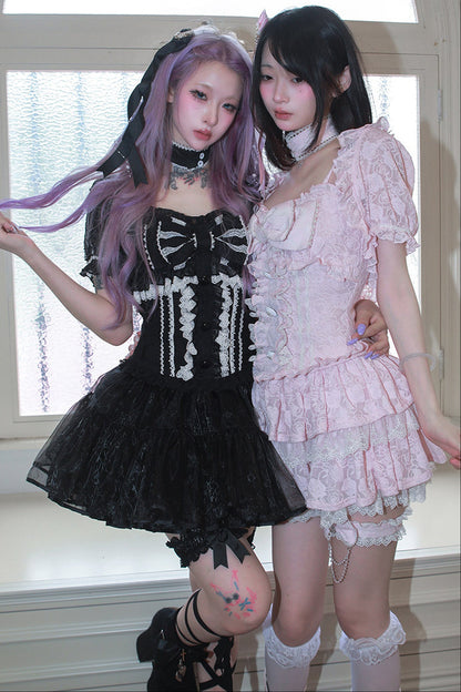 Gothic-Prinzessinnen-Rüschenkleid-Set