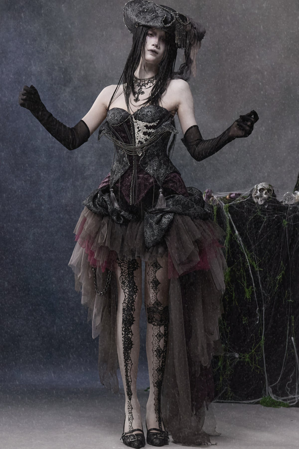 Gothic Purple Corset Dress
