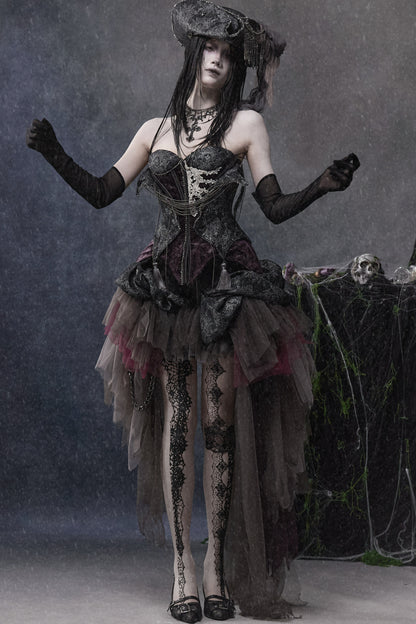 Gothic Purple Corset Dress