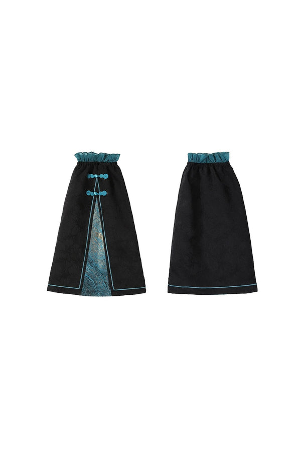 Cyberpunk Chinese-Style Lolita Top + Strapped Dress + Skirt + Leg Covers