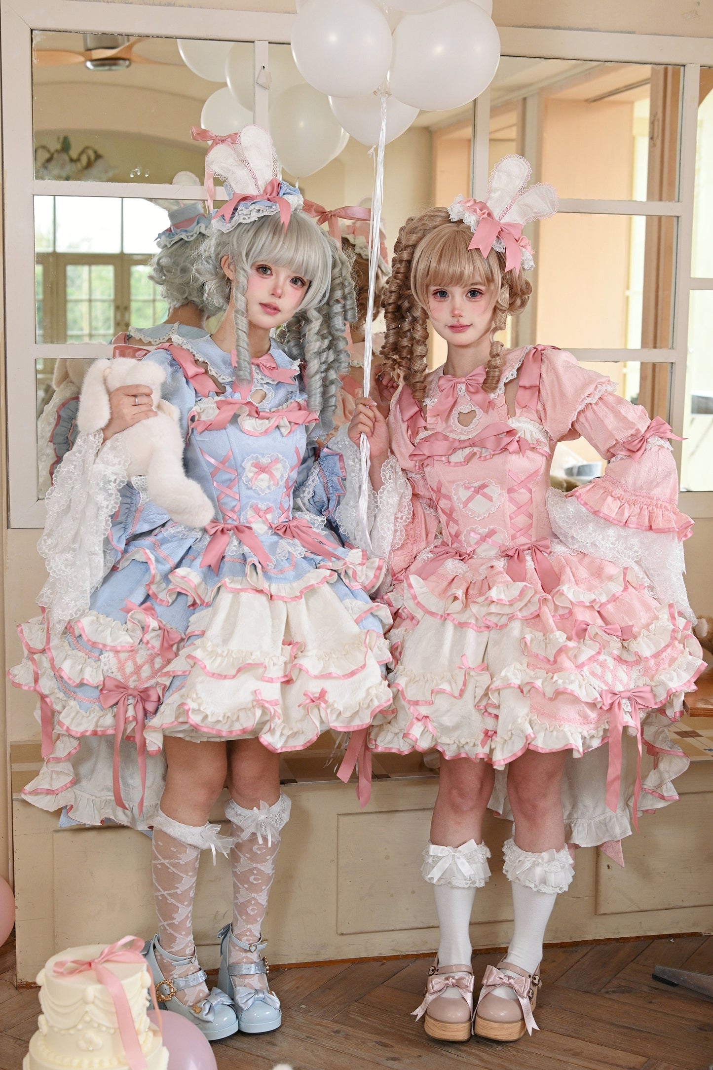 パステルうさぎ姫ロリータワンピース