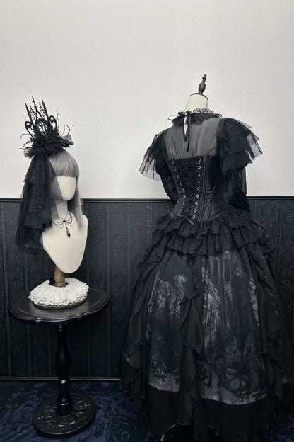 Original-Lolita-Zweiteiler mit Fischbeinkorsett und Figurformung