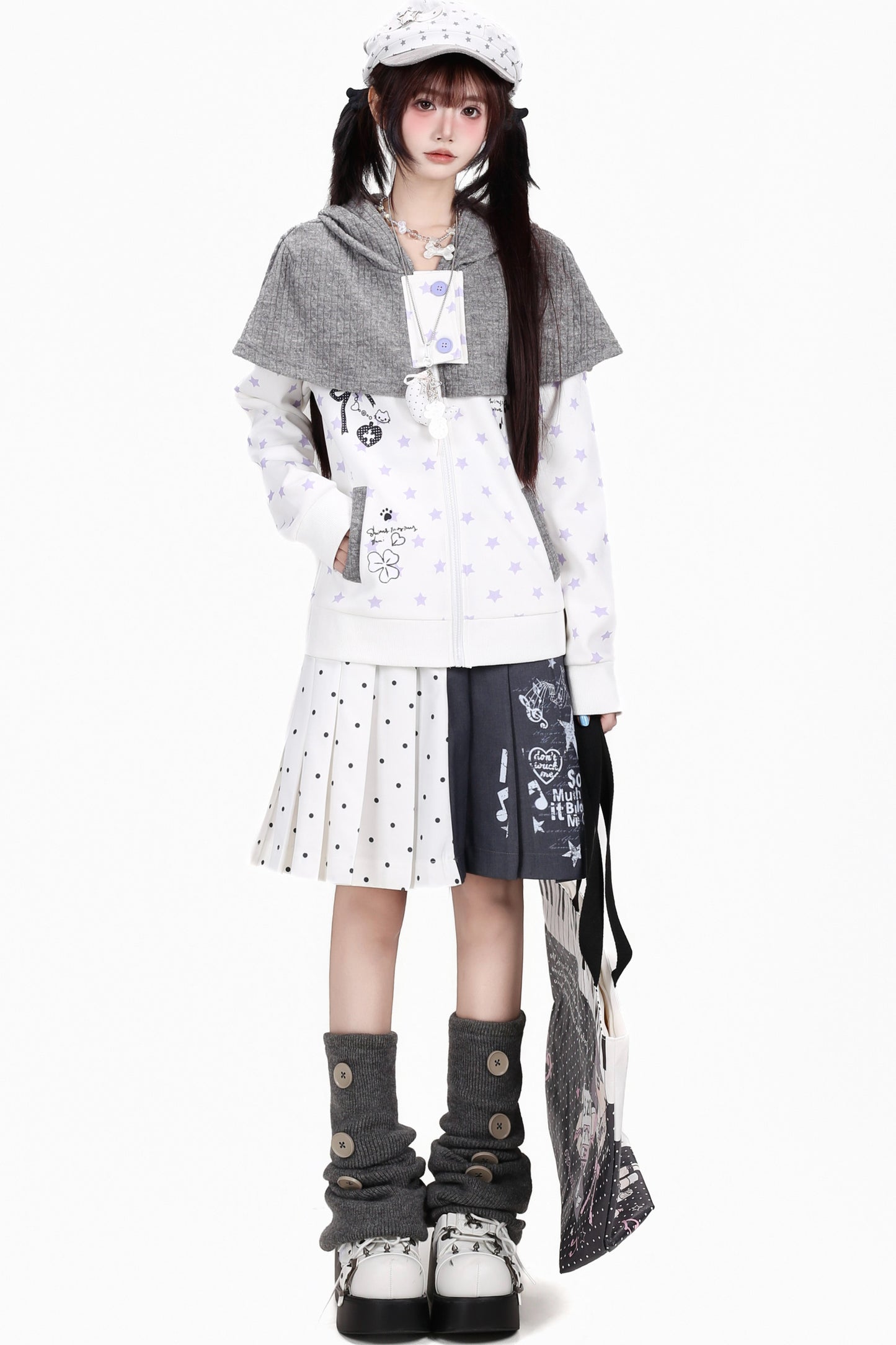 Graue Schalkragenjacke